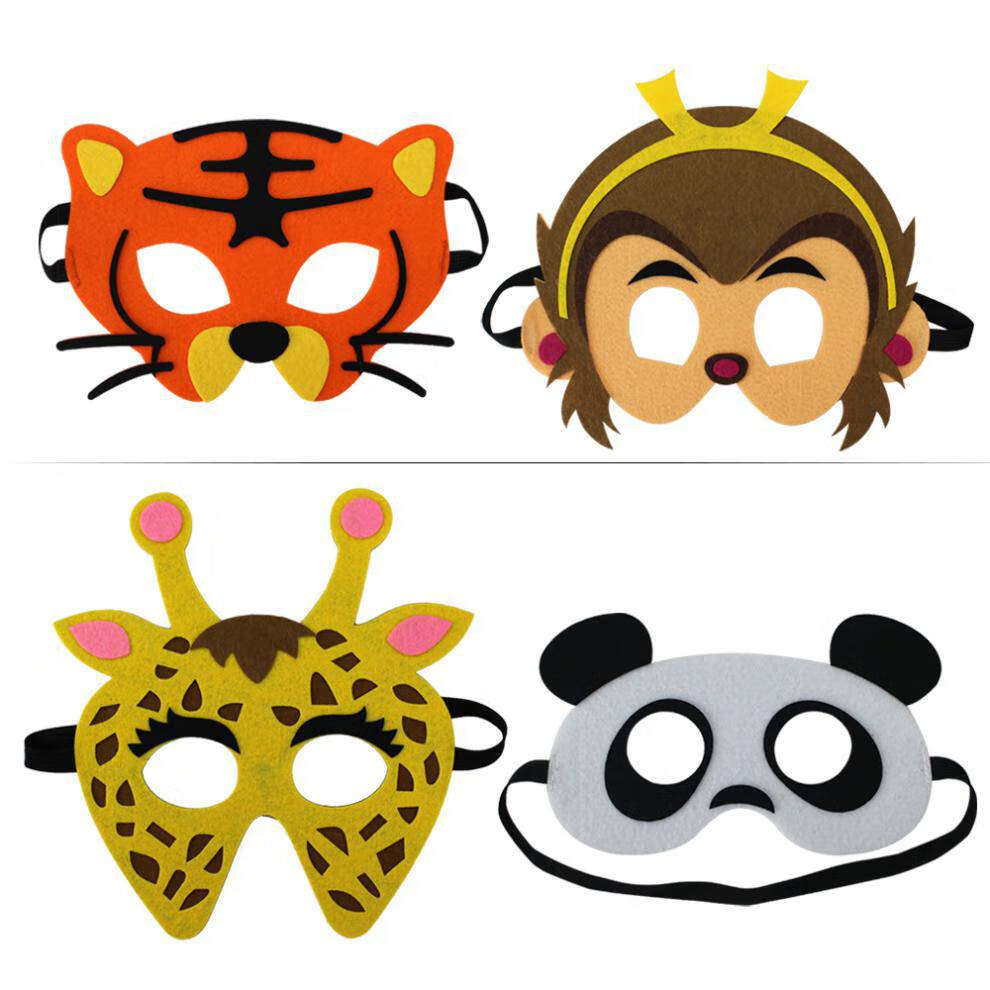 小猴子面具儿童演出小动物面具cos角色扮演头饰麋鹿毛毡布