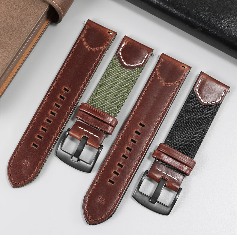 帆布尼龙手表带代用吉普牧马人jpw646638jp15202男户外智能表jeep黑