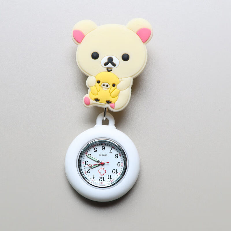 京兰女护士表胸表可伸缩电子挂表怀表考试表拉伸硅胶胸表可爱卡通硅胶