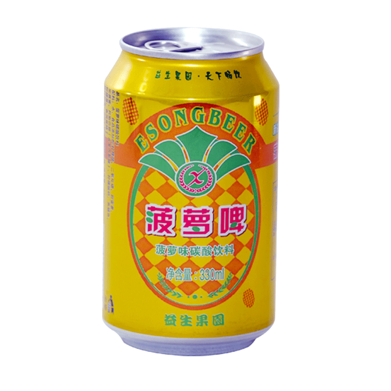 菠萝啤330ml果啤菠萝味碳酸饮料整箱24听啤酒菠萝啤330ml24罐