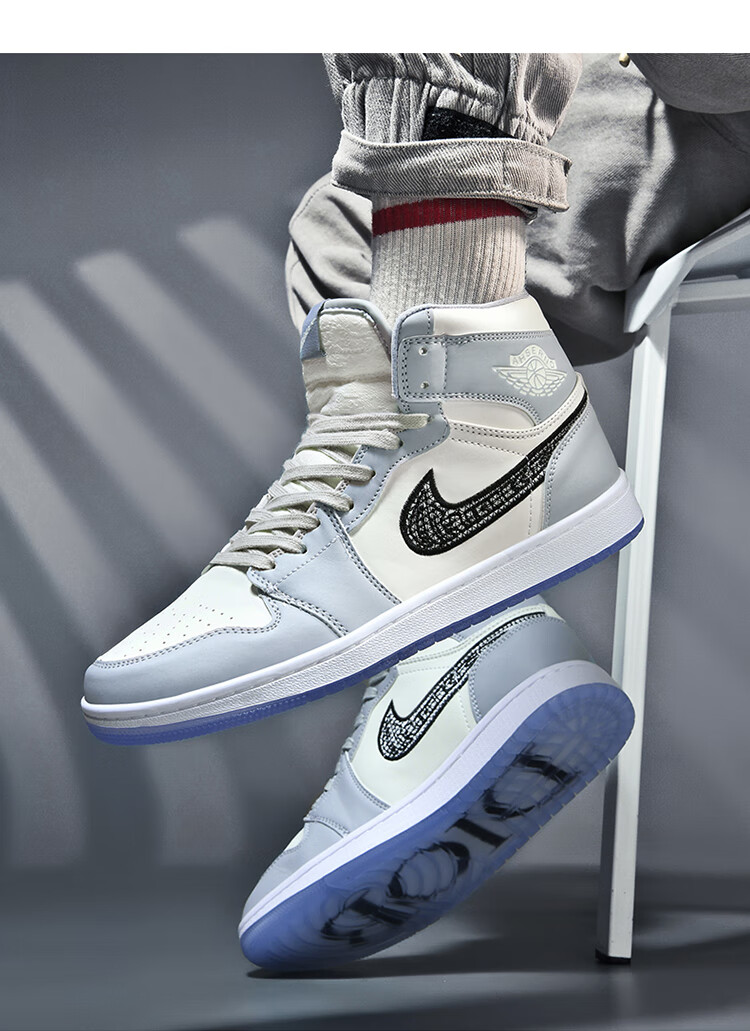 莆田官网正版联名黑曜石运动潮鞋高帮空军一号板鞋 aj(男女同款) 36