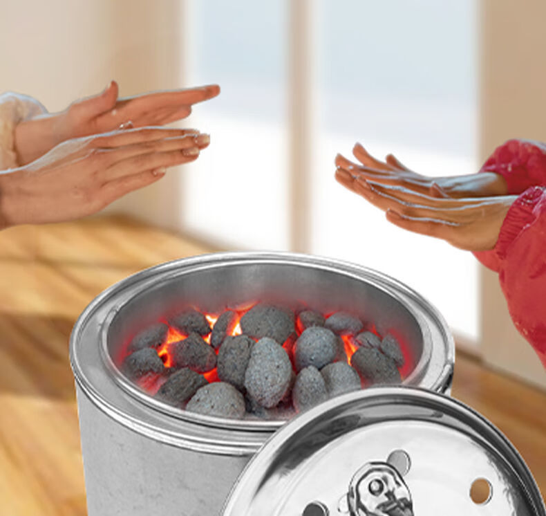 不锈铁手提式烧烤炉木炭炉取暖烤火炉户外便携钓鱼暖手炉碳炉炭盆