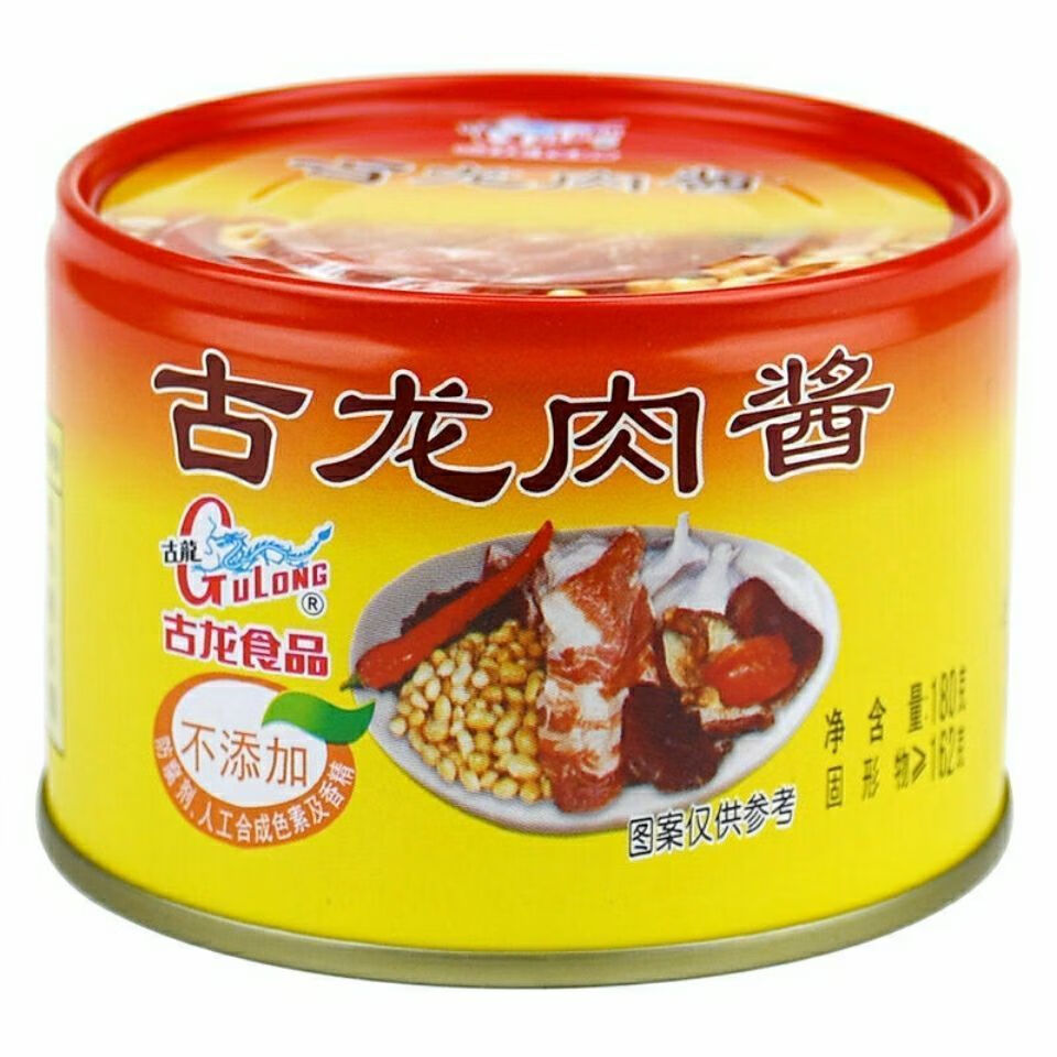 古龙食品红烧猪肉罐头午餐肉罐头军粮五花扣肉单兵户外速食拌面饭