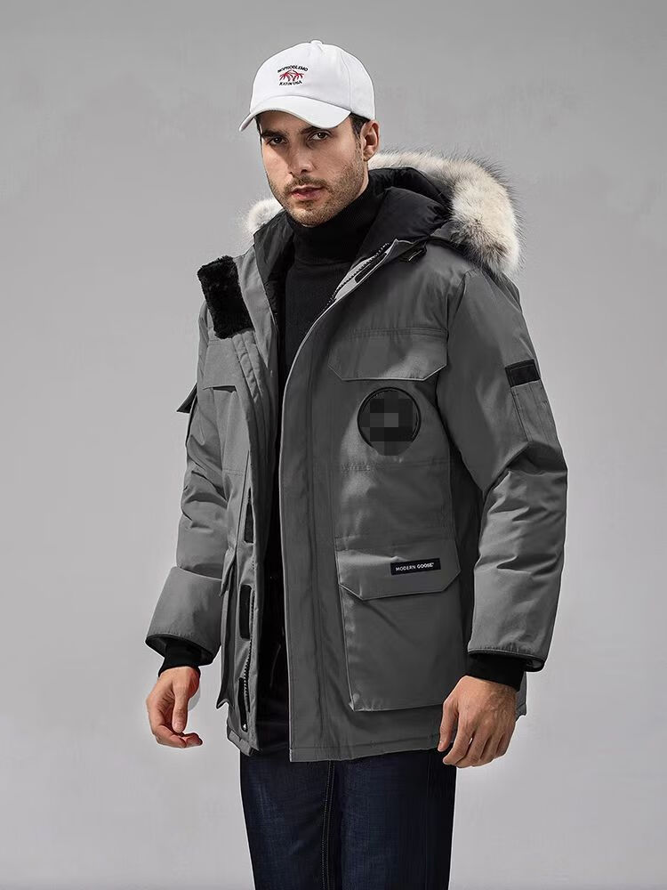 大鹅羽绒服 远征男女同款大鹅羽绒服户外白鸭绒外套情侣款 白色 s