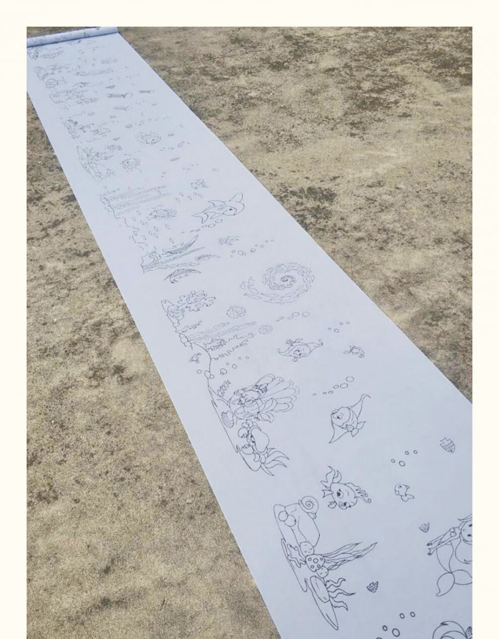 百米画卷幼儿园儿童节日各主题活动长卷丙烯涂鸦画布填色卷定制 春色