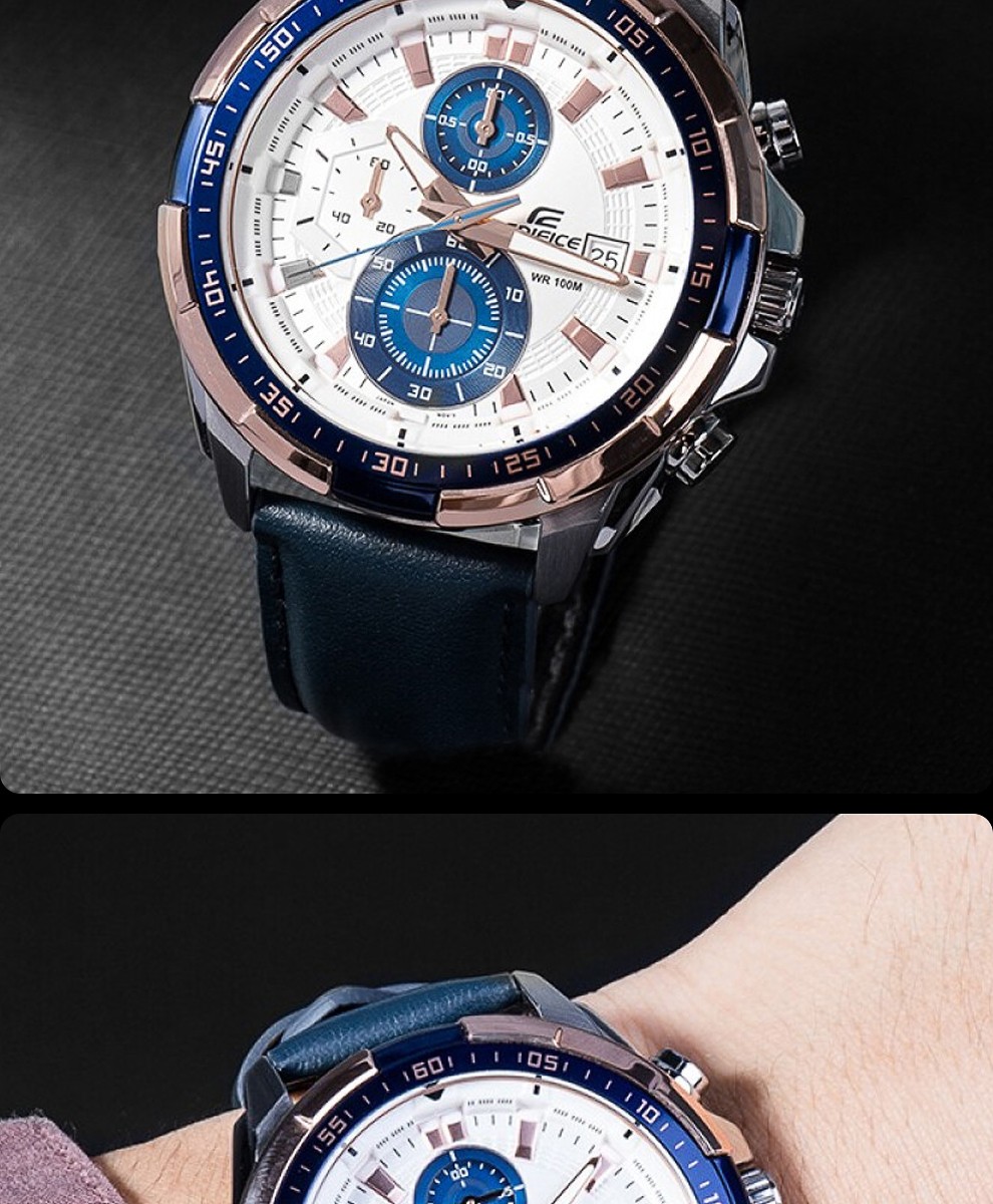 卡西欧casio海洋之心赛车手表男商务防水石英男表efr526bk1a2