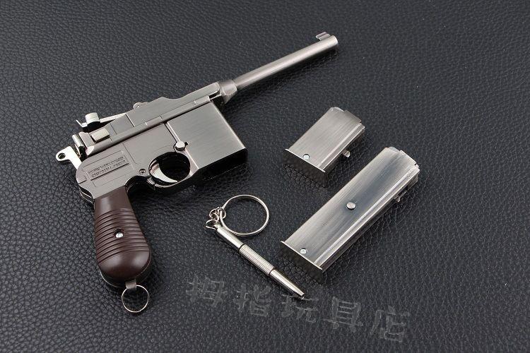 05毛瑟玩具枪 m1932全金属可抛壳模型驳壳枪不可发射毛瑟枪玩具 礼盒