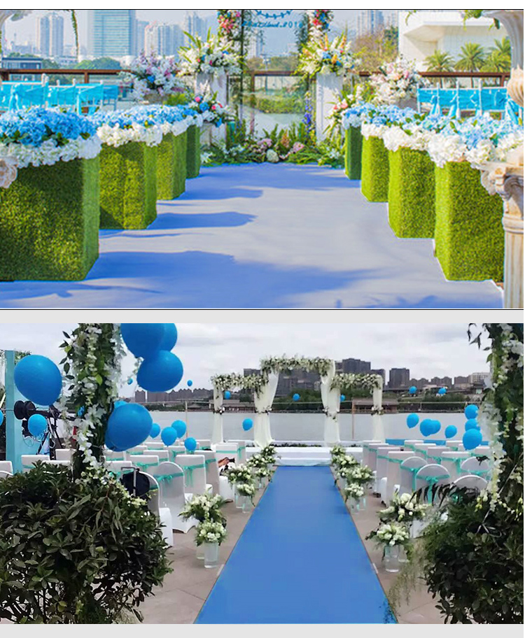 蓝色地毯开业店铺门口一次性活动婚庆结婚天蓝加厚舞台蒂芙尼蓝花睡神