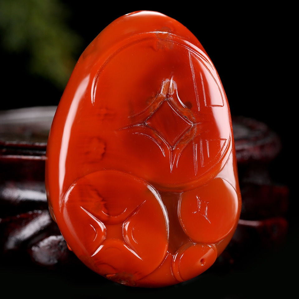 四川凉山精品南红玛瑙*腰缠万贯*金蟾富贵*挂件 招财金蟾