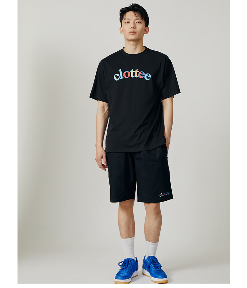 【clot clottee】品牌印字抽绳短裤神话物语系列 黑