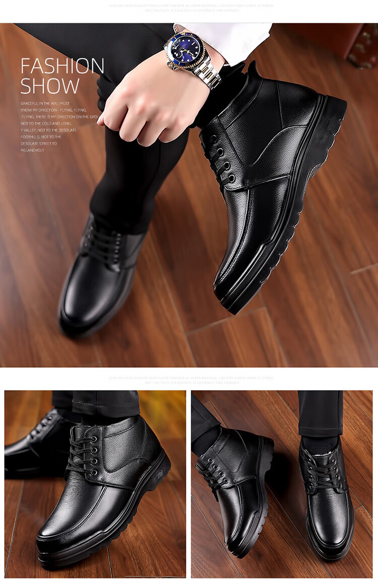 EGCHI Men's Leather Shoes, Business Casual Formal Shoes, Work Wear-Resistant New Style Shoes, Slip-On Style, Size 40, Model 8823 35