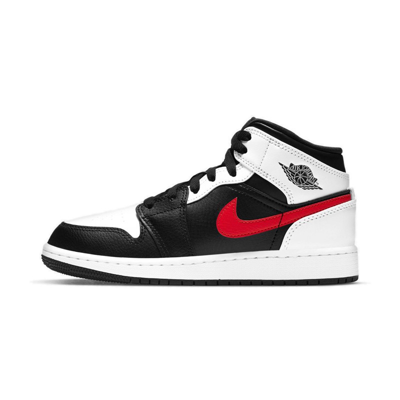 nike air jordan 1 aj1中帮黑白红熊猫红钩 板鞋 男鞋 女鞋 554724