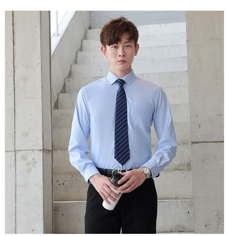 建行行服工作服男中国建设员工行服衬衫女工装工作长袖蓝色银行衬衣春