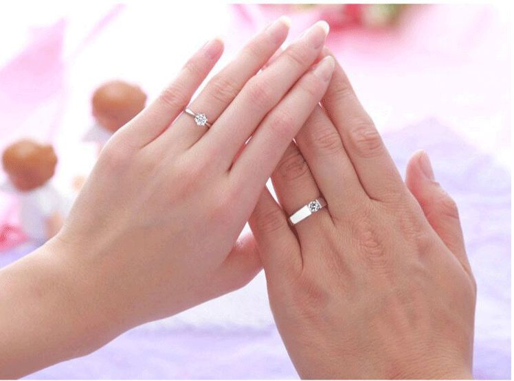 寻珍爱 莫桑石钻戒1克拉pt950铂金戒指男女订婚结婚白金情侣对戒 永恒