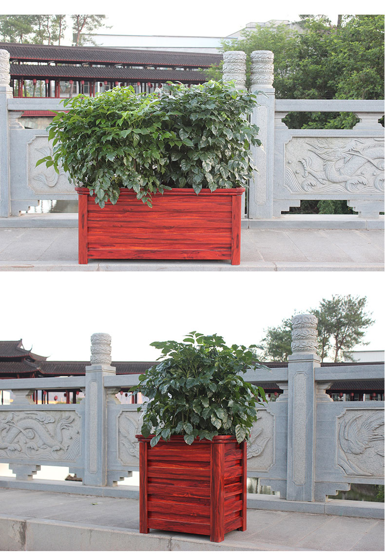 铝合金花箱铝合金花箱户外组合定制仿木花槽道路市政景观花坛庭院阳台