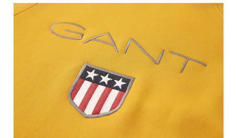 gant 男士盾牌logo连帽长袖休闲套头卫衣276310 墨绿-374 m