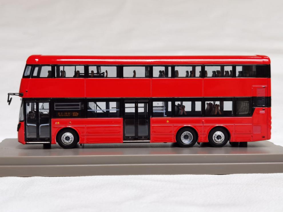 機智芽香港巴士汽車模型volvob8l沃爾沃富豪1:76雙層公交車客車合金