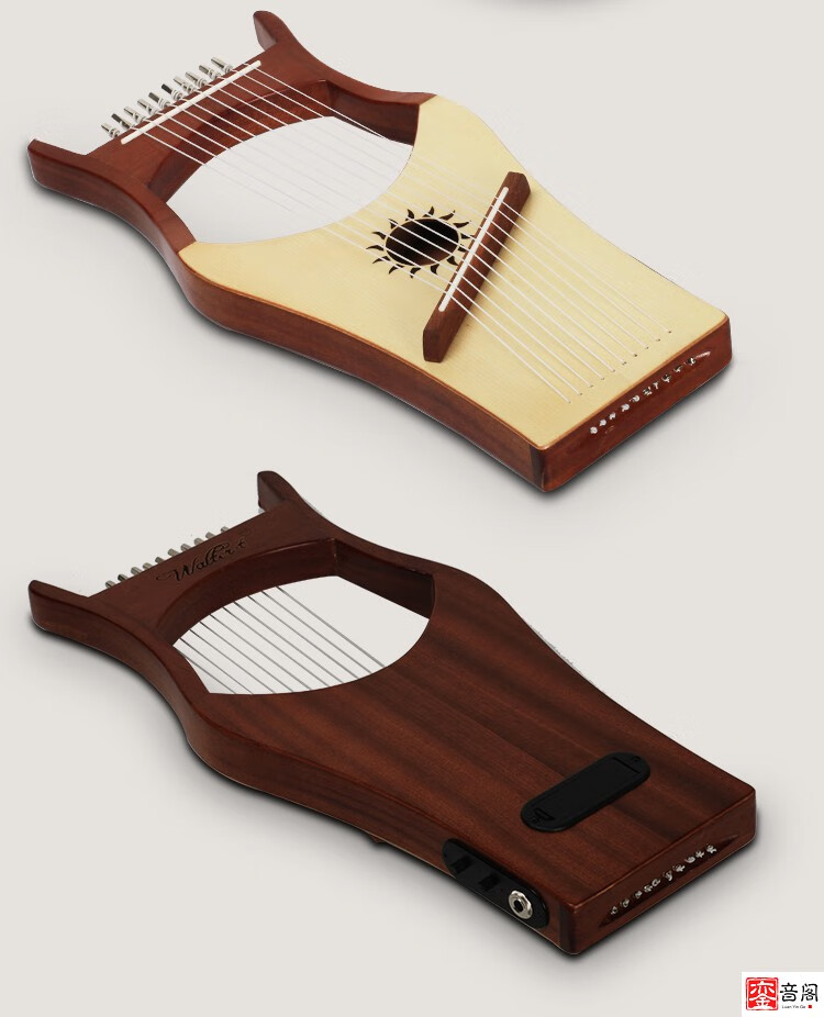 莱雅琴沃尔特庄生梦蝶路娜小型竖琴初学教程便携式易学里拉琴乐器金属