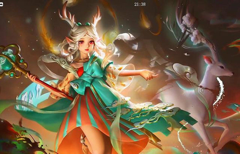 王者瑶遇见神鹿cos服少女可爱古风游戏套装裙cosplay服装女装瑶套餐一