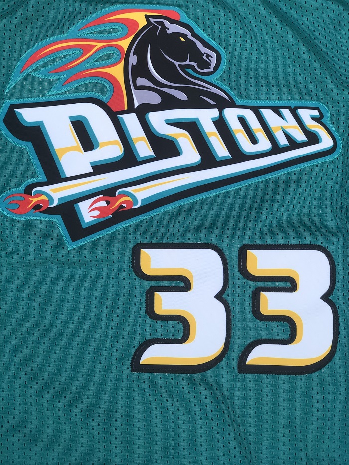 夏奈瑟(xianaise) 滕讯体育同款活塞队33号希尔球衣复古篮球服格兰特