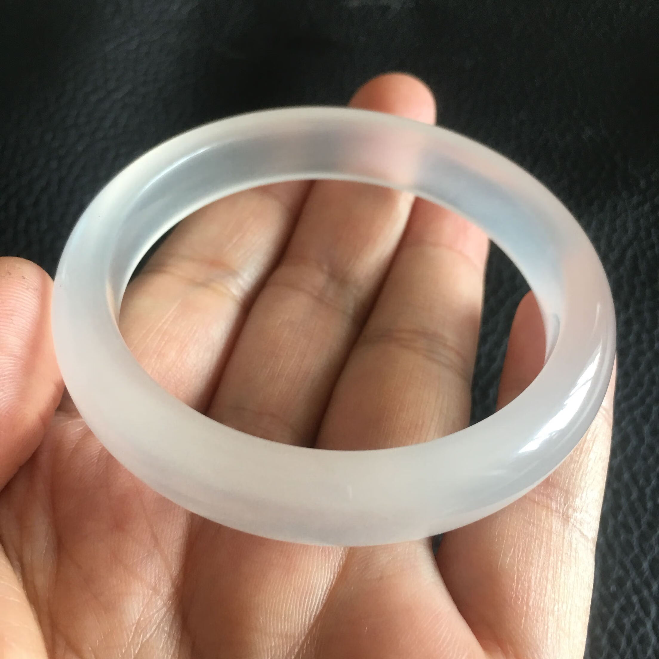 宝石光手镯冰底老料新疆戈壁金丝玉乌尔禾彩玉女款冰 62mm【图片 价格