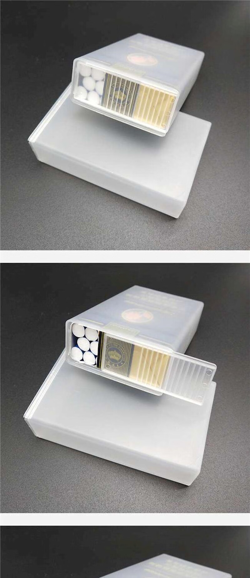 便携烟盒角质软盒塑料透明20支装防压防汗滑盖硬盒薄款便携烟盒软套