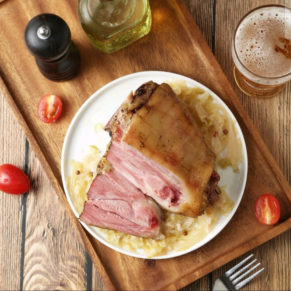 山姆匠町德式猪肘600g酸菜80g个大味美骨小肉多皮薄肉嫩德国风味