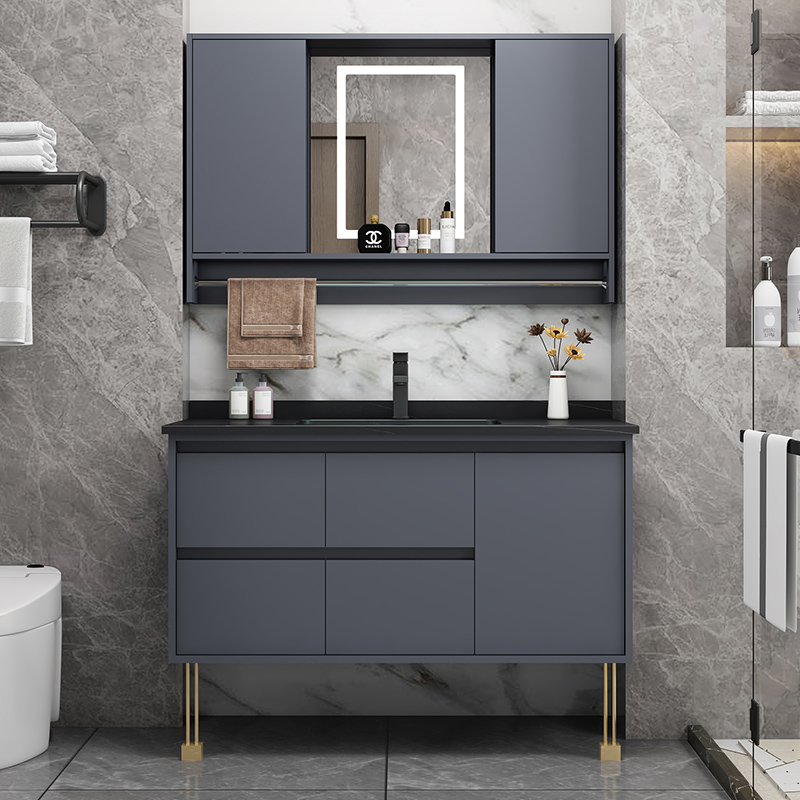 110风水镜柜款(岩板24寸大品牌: 拓可莱 商品名称:风水镜浴室柜 北欧