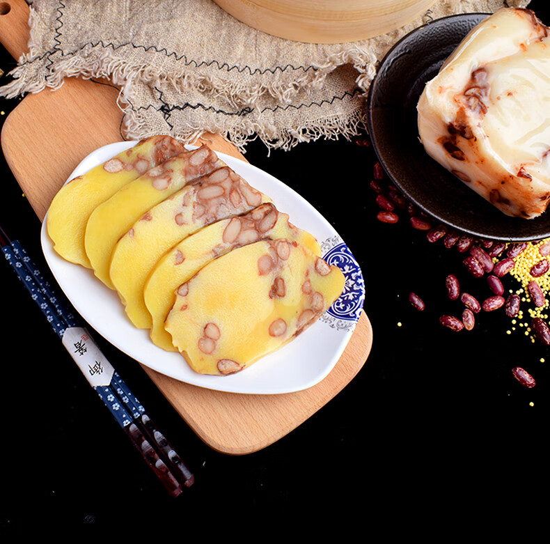 东北大黄米切糕大豆馅芸豆年糕 手工制作江米年糕500g*3 江米切糕3斤