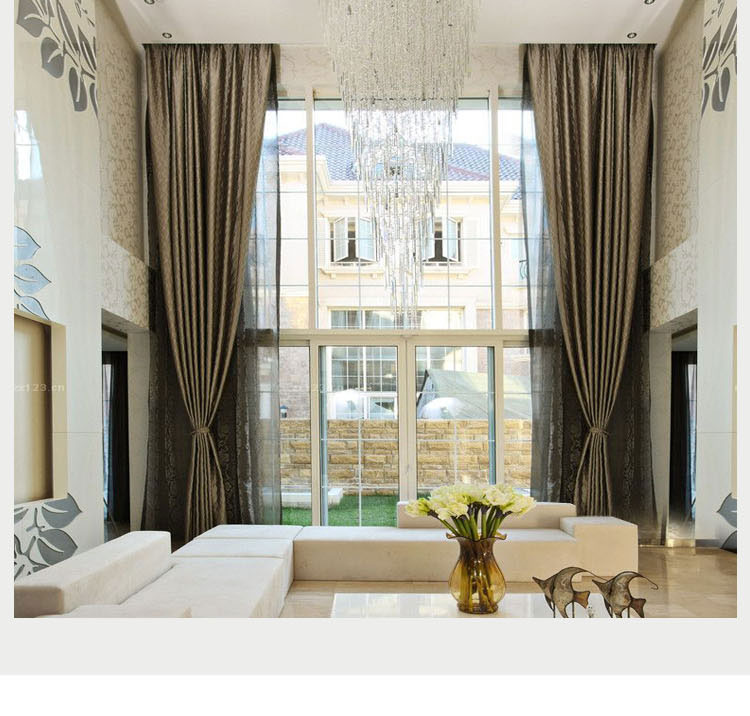 电动窗帘轨道 别墅复式楼挑高窗帘电动轨道智能语音遥控自动上下升降