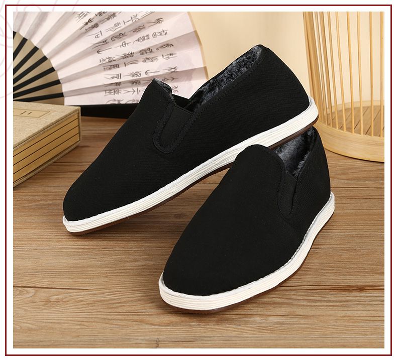 民国老美华老北京布鞋男休闲千层底黑中老年透气防臭布底老式怀旧