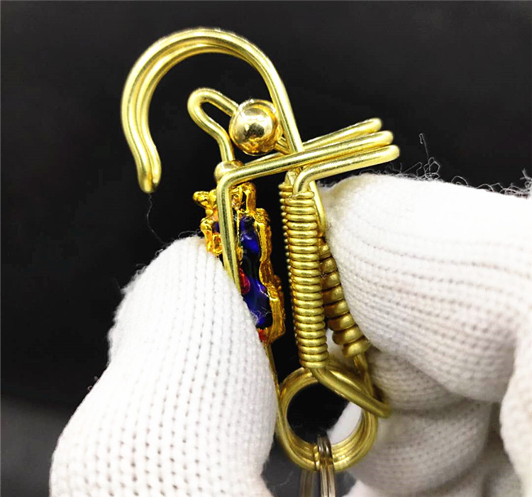 工艺焊丝钥匙扣男士纯手工自制腰挂小鸟不锈钢创意礼品情侣貔貅链