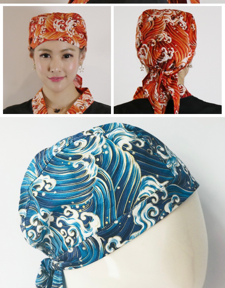 日式服务员头巾日本韩国料理寿司店餐厅烤肉店厨房厨师炒菜包头帽