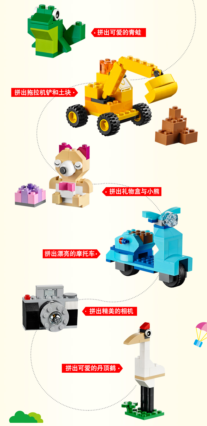 积木拼装玩具男孩女孩成人新年礼物49岁儿童玩具10696创意积木盒中号