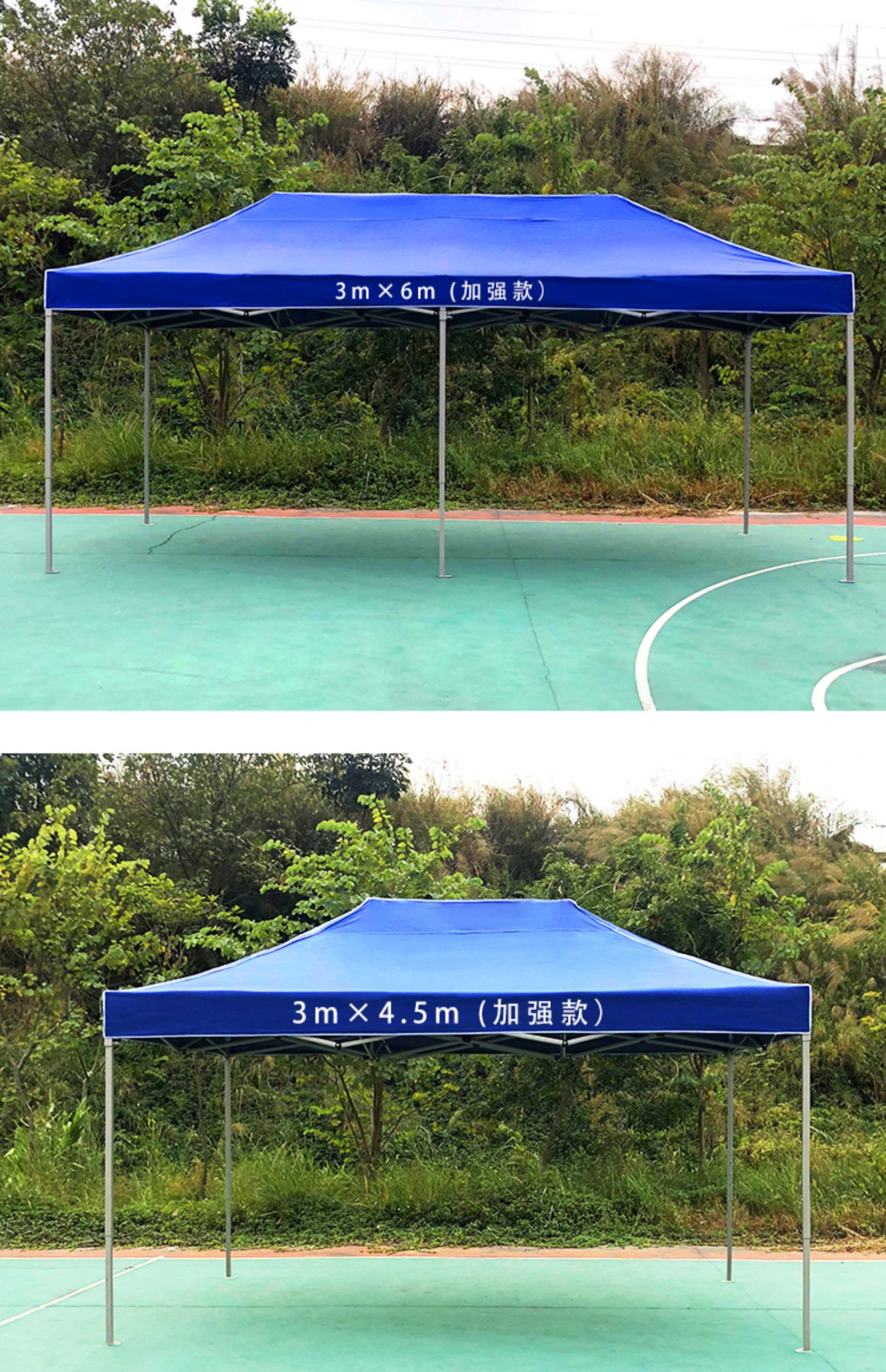 户外广告帐篷四角防雨棚折叠伸缩遮阳棚子摆摊用四脚四方车篷大伞 2m*