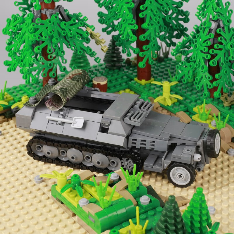 樂高【lego】官方旗艦二戰德軍黃鼠狼坦克殲擊車小顆粒拼插積木自營