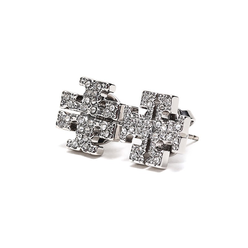 tory burch 托里·伯奇 奢侈品 tb耳钉 黄铜女士耳钉 53423 042 银色