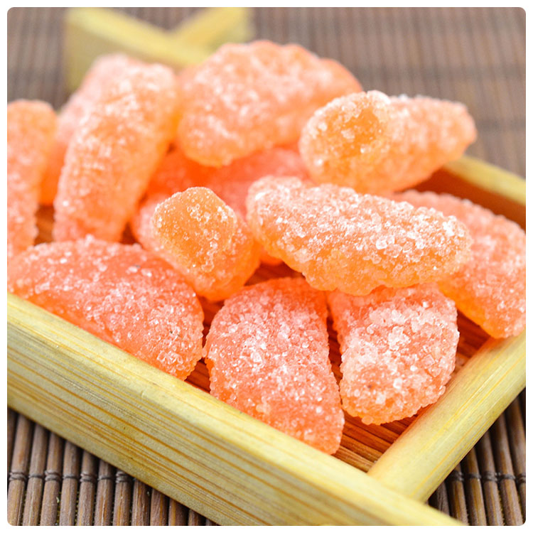 橘子软糖金桔糖果桔子瓣喜糖婚庆糖8090后怀旧零食qq糖桔子片 15个