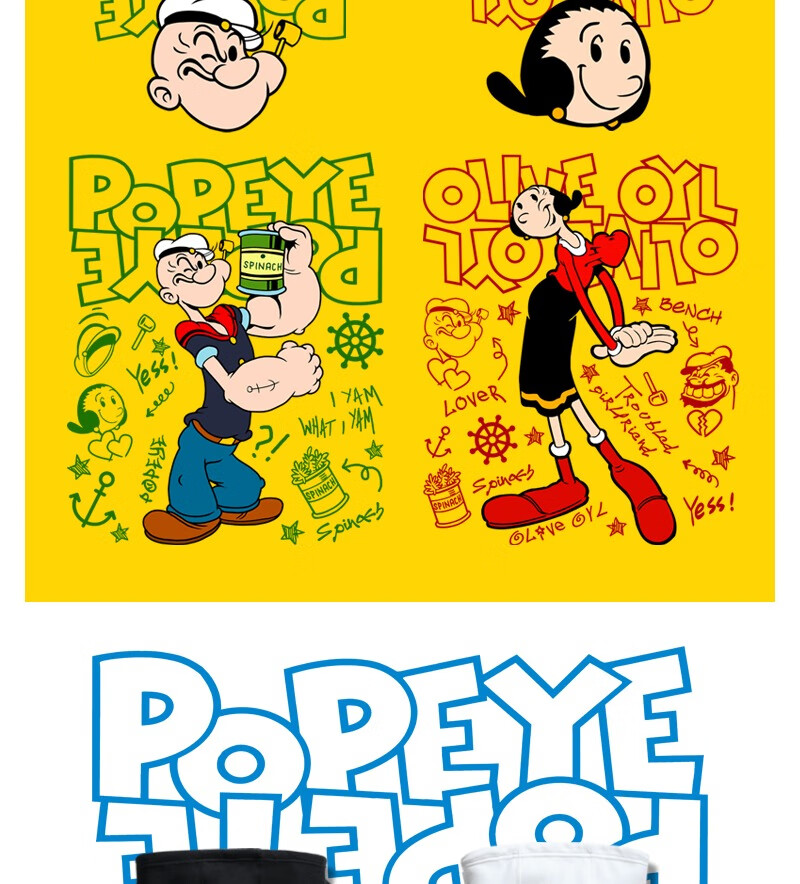 男女连帽新款秋冬加绒加厚卡通ins潮牌宽松情侣外套 奥利弗连帽zp黑 l