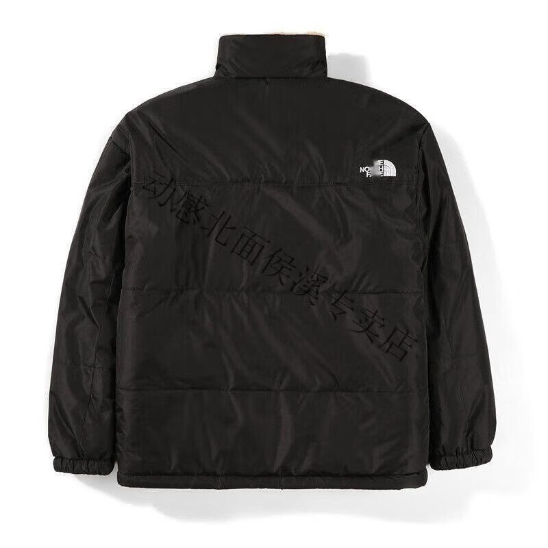 动感北面羊羔绒情侣保暖双面穿宽松型立领外套潮牌学生青年男装 s(80