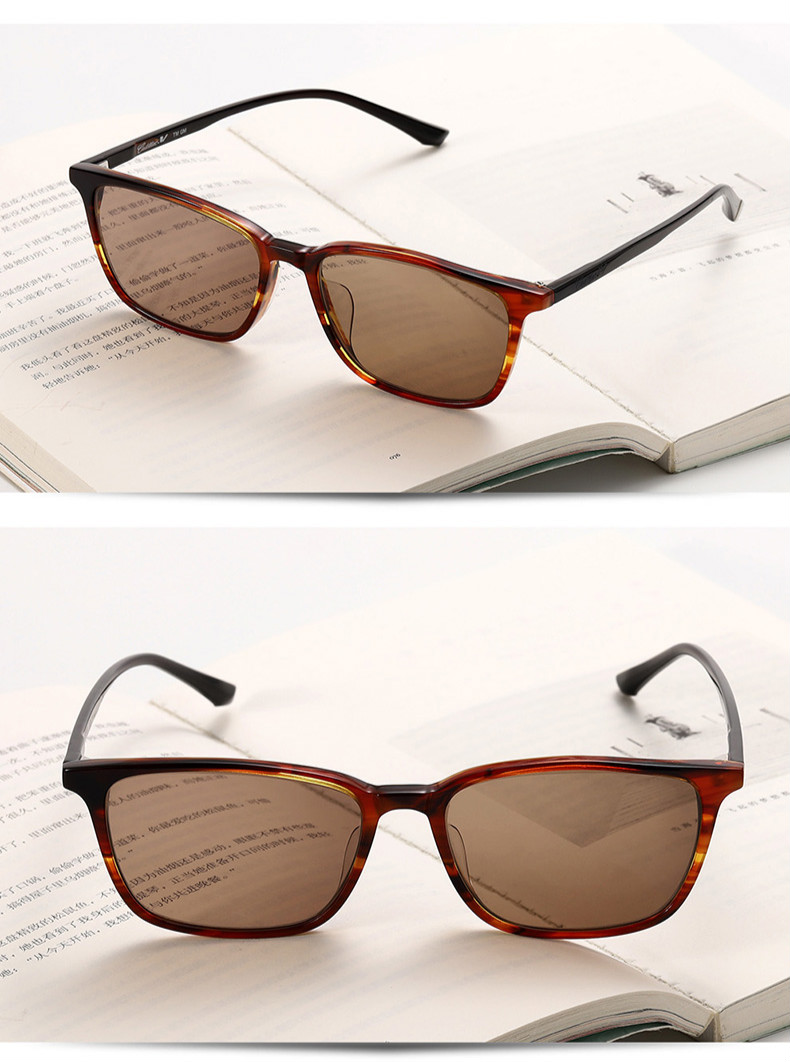 天然水晶石眼镜茶色眼镜茶晶太阳镜石头镜板材花纹遮阳镜浅茶色镜片