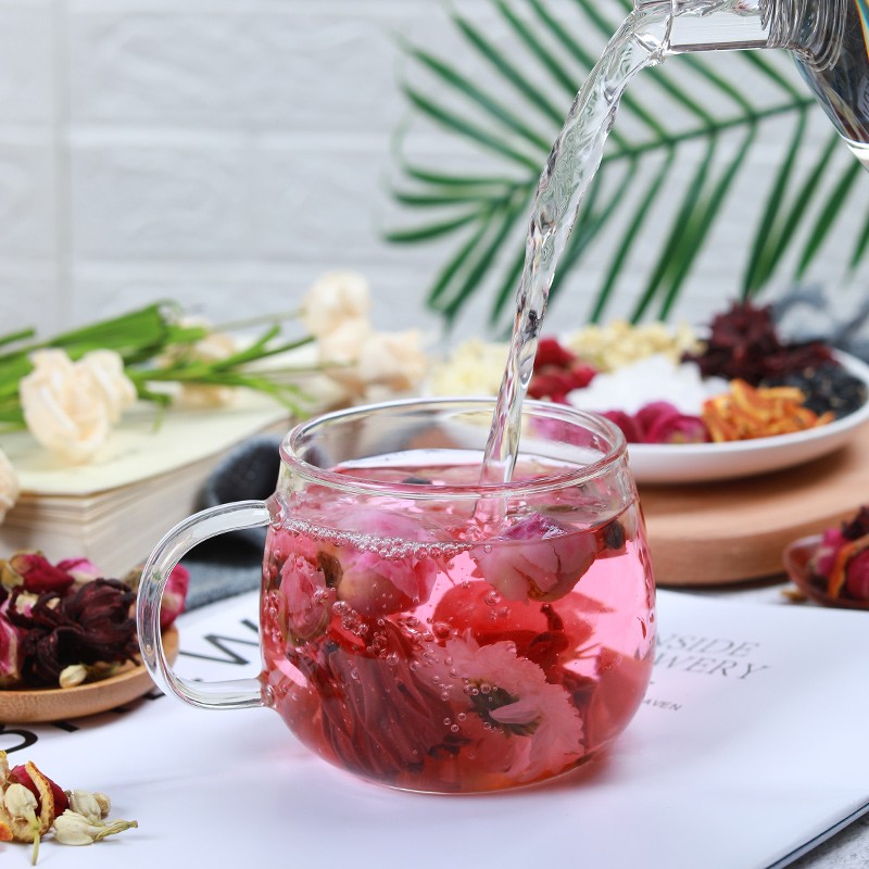 玫瑰洛神花茶干玫瑰美容养颜白祛痘调理内分泌去斑茉莉花茶养生茶