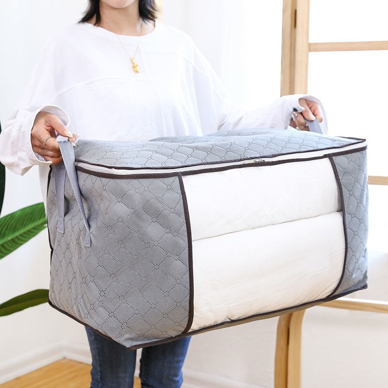 收纳袋衣物多功能搬家打包袋装被子大容量家用整理收纳神器防尘袋 浅