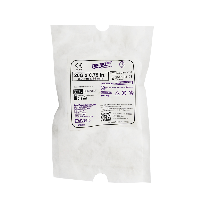 美国巴德一次性使用植入式给药装置输液港针无损伤针留置针蝶翼输液港