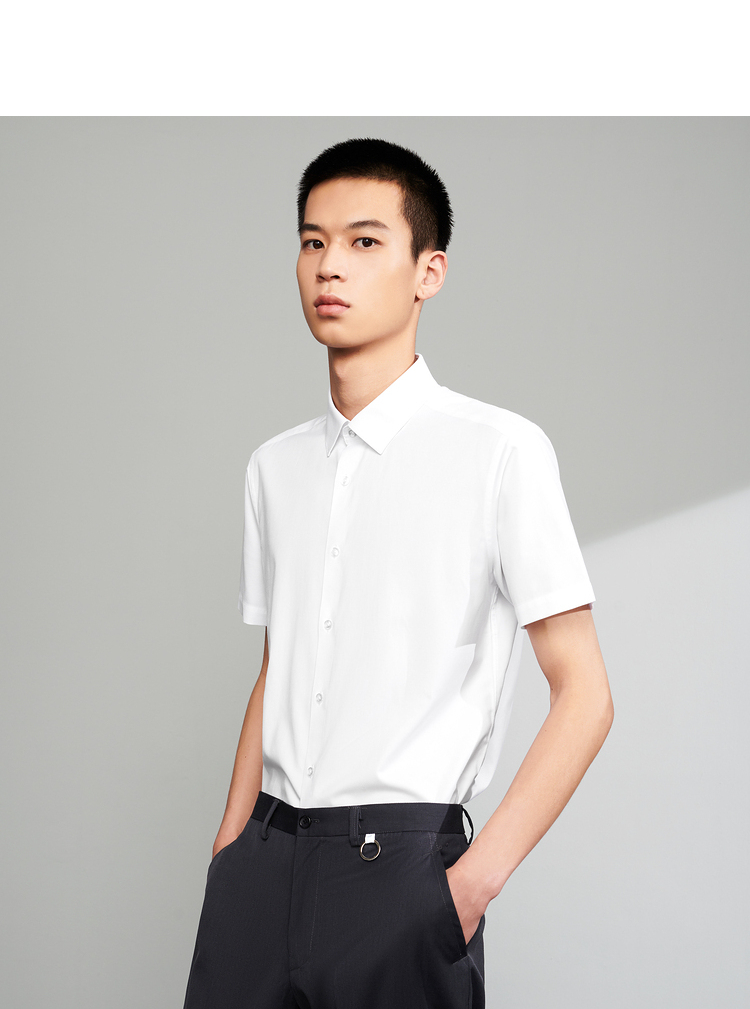 【海澜之家短袖衬衫hncbd2d014a】hla海澜之家短袖正装衬衫男2021夏季