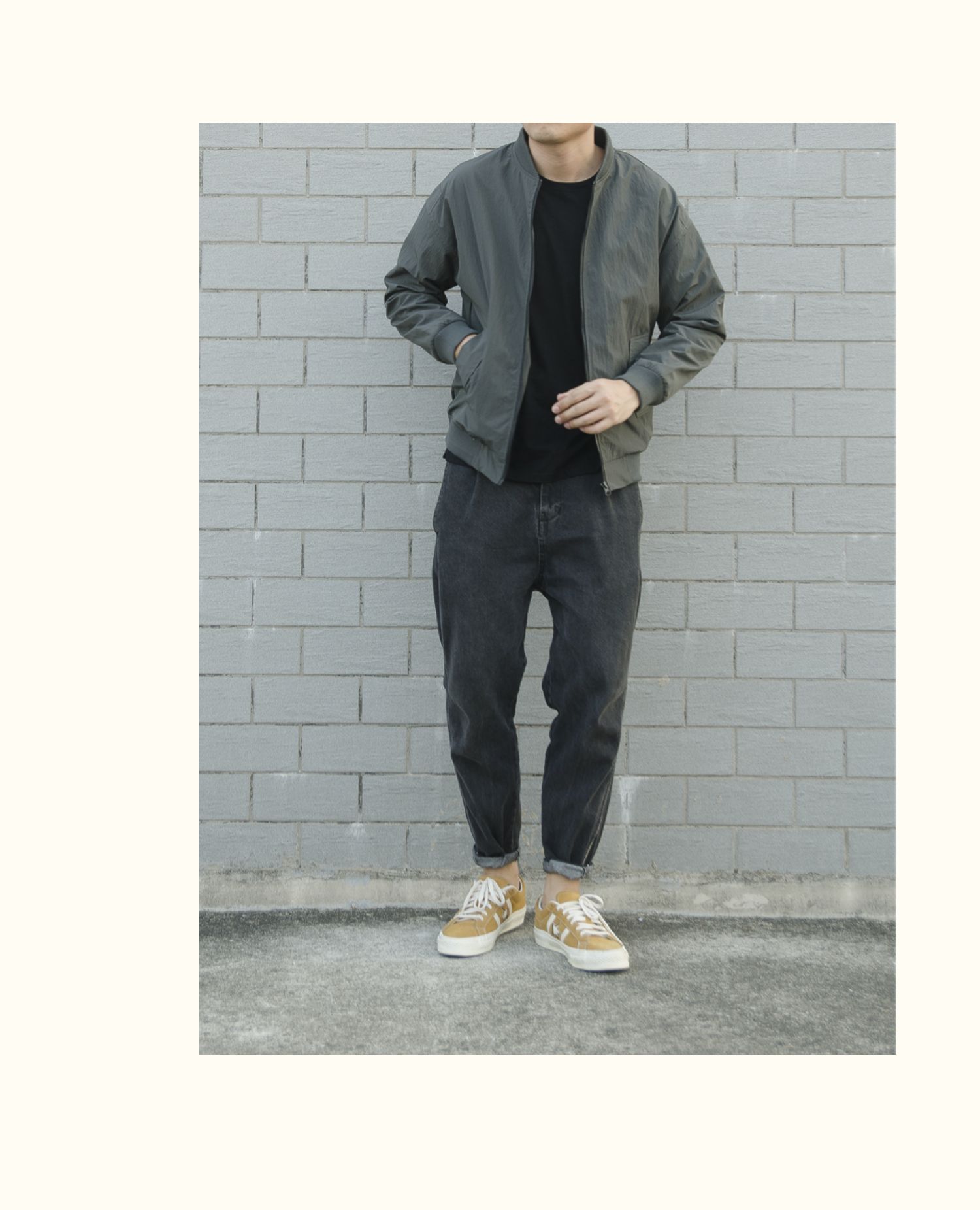 潮日系黑色薄款立领夹克男韩版潮流棒球服宽松百搭 黑色 xl 145-160斤