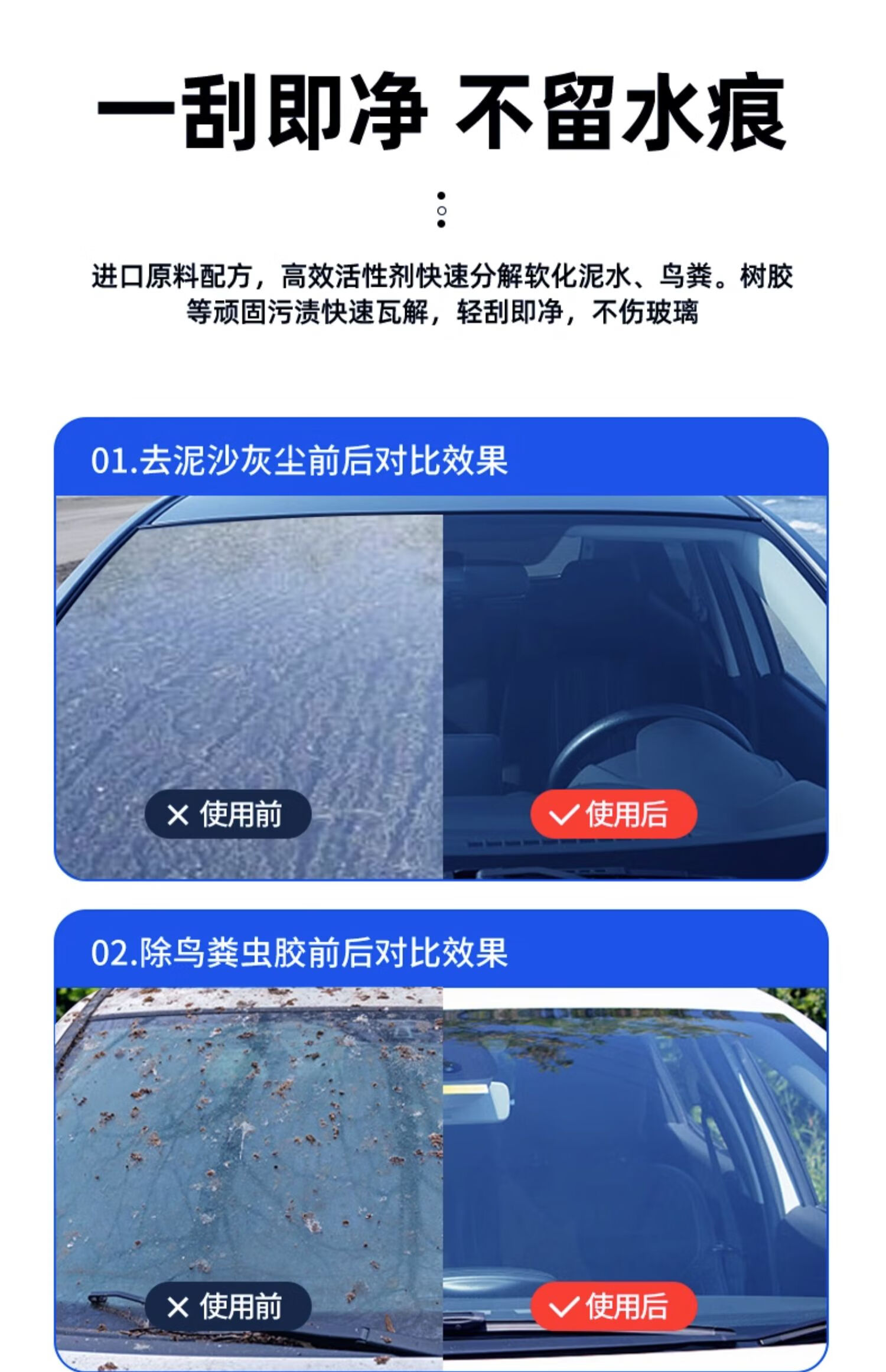 9，易駒汽車玻璃水去油膜防凍鼕季鍍膜強力去汙前擋風雨刮精水汽車用品 鍍膜敺水加強型 0℃ 2L * 4瓶 無槼格