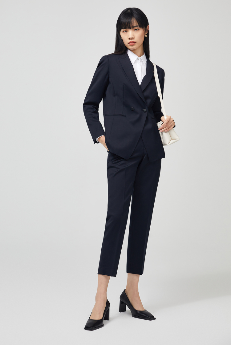 雅戈尔 女士西裤 女西裤正装裤 团购 工作服女裤29050裤子 藏青 散装