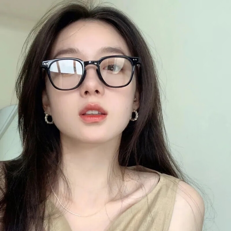 黑框近视眼镜女韩版潮网红款眼镜框男可配有度数素颜神器大框显瘦 亮
