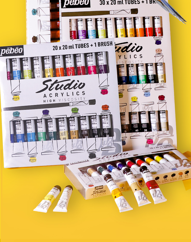 法国贝碧欧丙烯颜料套装画家美术生学生专用初学者画画